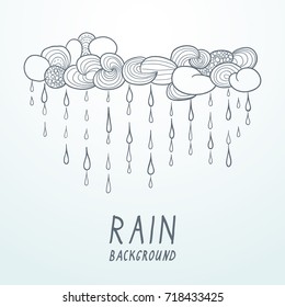rainy weather, vector illustration