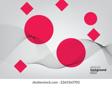 raio wave ribbon striped line sphere diamond square science technology science theme modern art background use for advertisment poster website banner landing page product package design vector eps.