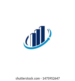 Raise Bar Building Logo Financial Business Mark