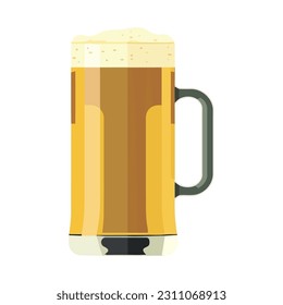 Raise a frothy mug of golden craft beer icon isolated