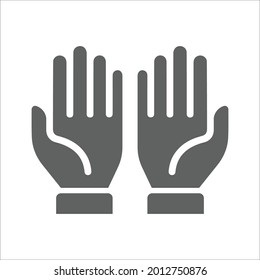 Icono de ascenso, mano, gesto. Gráficos vectoriales grises.