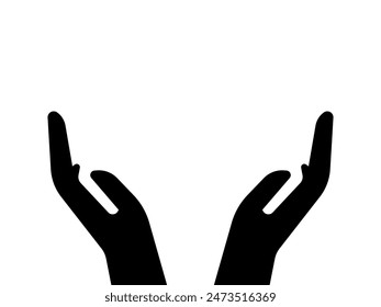 Raise hand icon. Support icon, hope and peace. vector 