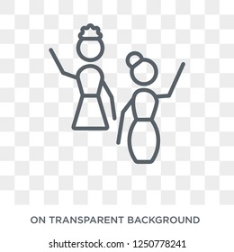 Raise hand icon. Trendy flat vector Raise hand icon on transparent background from E-learning and education collection. High quality filled Raise hand symbol use for web and mobile