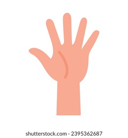 Raise Hand Vector Flat Icon For Personal And Commercial Use.
