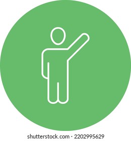 Raise Hand vector icon. Can be used for printing, mobile and web applications.