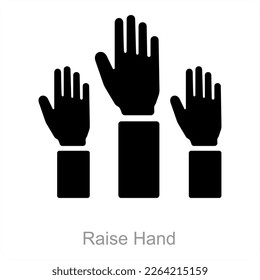 Raise Hands and class icon concept