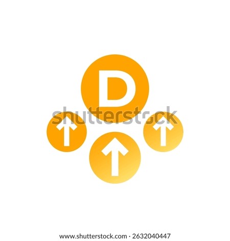 raise vitamin D levels icon, vector design