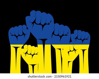 Raise your hand on the Ukrainian nationality. ukraine independence day banner with modern design