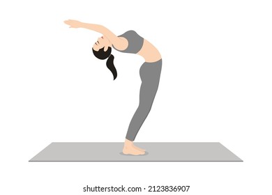 Raised Arms Pose, Raised Hands Pose, Hand Raising Pose, Sky Reaching Pose. Beautiful girl practice Hasta Uttanasana. Young attractive woman practicing yoga exercise. working out, black wearing