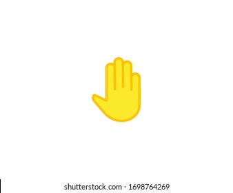 Raised Back Of Hand Gesture Icon. Back Of Hand Emoji, Emoticon Illustration