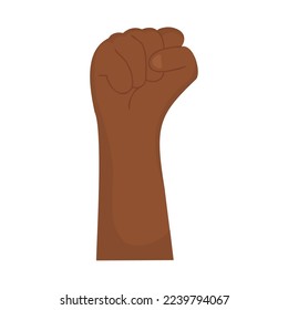 raised black hand icon isolated
