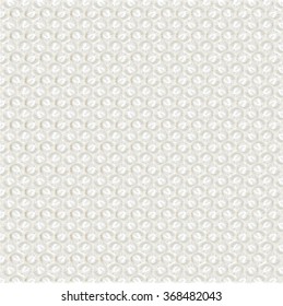 Raised circular shapes. White embossed background. Abstract vector.