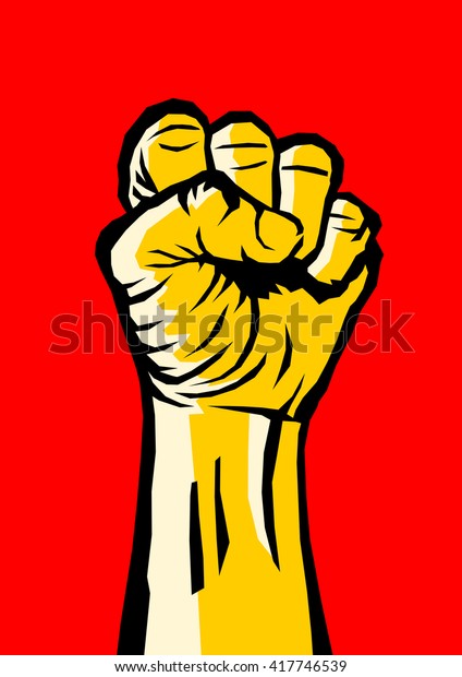 Raised Clenched Fist Symbol Revolution Uprising Stock Vector Royalty Free 417746539 6040