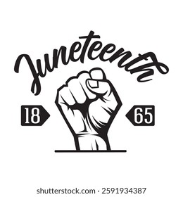 Raised fist 1865 Juneteenth, Black history month, Black Pride,  They not like us