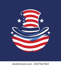 Raised Fist Against American Flag Background Surrounded by Sunburst Rays (3)