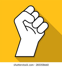 raised fist , clenched fist vector
