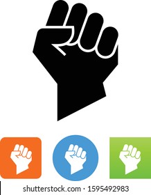 Raised Fist Hand Gesture Vector Icon