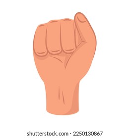 raised fist hand protest icon