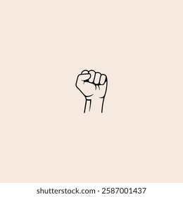 Raised Fist icon flat vector design.