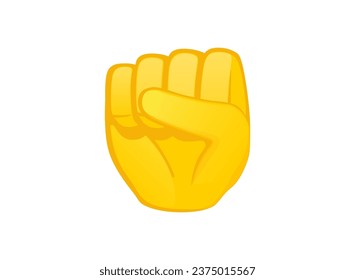 Raised fist icon. Hand gesture vector illustration.
