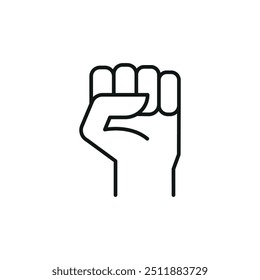 Raised Fist icon. Simple raised fist icon for social media, app, and web design. Vector illustration