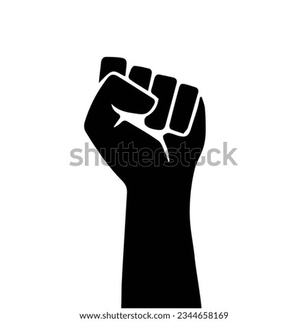Raised fist isolated on white background Foto stock © 