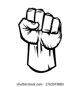 Raised Fist power revolution sign