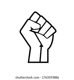 Raised Fist power revolution sign