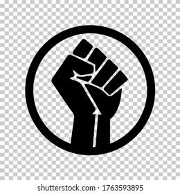 Raised Fist power revolution sign