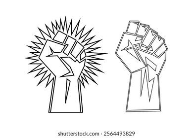 Raised Fist Power Revolution Sign Vectors in Graphics, raised fist, power symbol, revolution sign, protest icon, solidarity gesture, activism symbol, social justice, strength symbol, unity sign