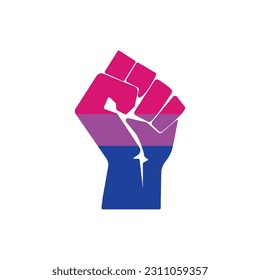 Raised fist sign isolated on white background. The concept of human rights symbol modern, simple, vector, icon for website design, mobile app, ui. Vector Illustration