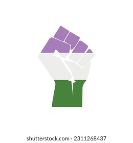 Raised fist sign isolated on white background. The concept of human rights symbol modern, simple, vector, icon for website design, mobile app, ui. Vector Illustration