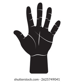 Raised fist silhouette vector .  eps 10