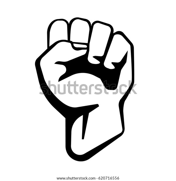 Raised Fist Symbol Stock Vector (Royalty Free) 620716556