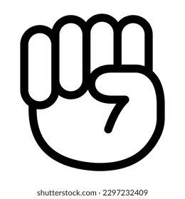 Heben Sie das erste Vektorflachsymbol auf. Einzelne Emoji-Illustration