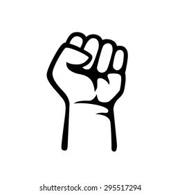 Raised Fist vector illustration. Freedom or protest concept.