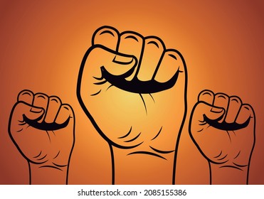 Raised Fists Human Rights Stock Vector (Royalty Free) 2085155386 ...