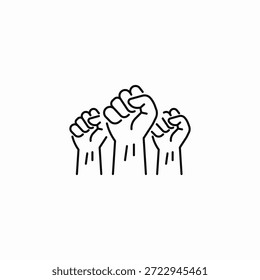 erhobene Fäuste Protest Symbol Symbol Vektor
