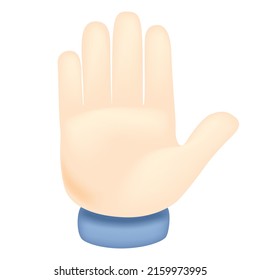 Raised Hand Emoji Icon Illustration Sign. Vote Vector Symbol Emoticon Design Vector Clip Art.