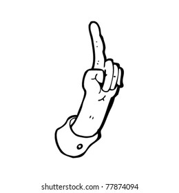 raised hand gesture cartoon