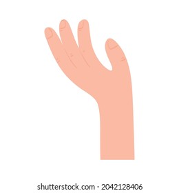 raised hand gesture icon isolated