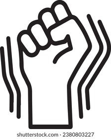 Raised Hand Gesture icon in vectors 