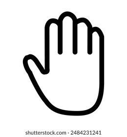 Raised Hand icon design in filled and outlined style