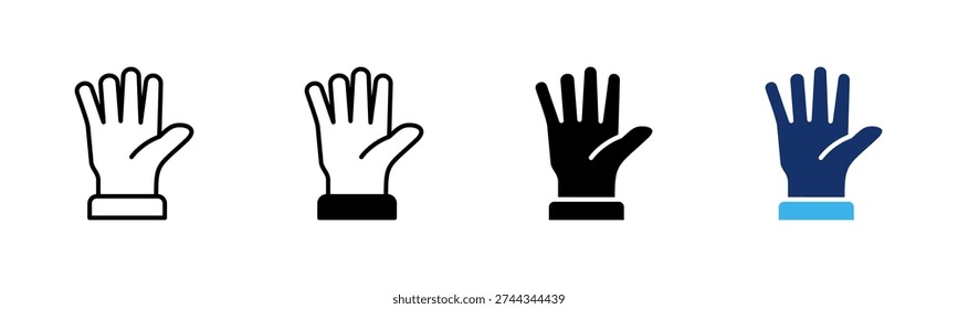 Raised Hand icon sheet multiple style collection