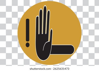 Raised hand icon symbolizing stop or interaction. Stop hand icon. Set of hand hello icons eps 10