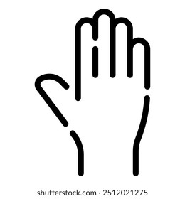 Raised hand icon for web, app, infographic, etc