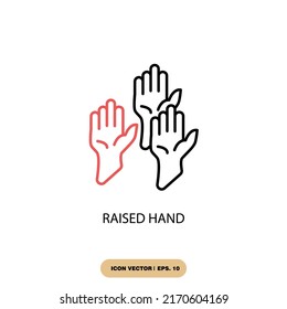 Raised Hand Icons Symbol Vector Elements Stock Vector (Royalty Free ...