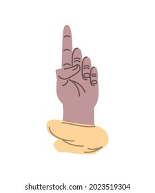 raised hand index up icon isolated