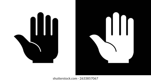 Raised hand vector. Silhouettes of human open palm. Raise hand symbols. Raised hands icon. Hand sign. Symbol or logo of peoples, community, organization, democracy, donation, charity. Vector. 