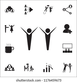 raised hands icon. Conversation and Friendship icons universal set for web and mobile